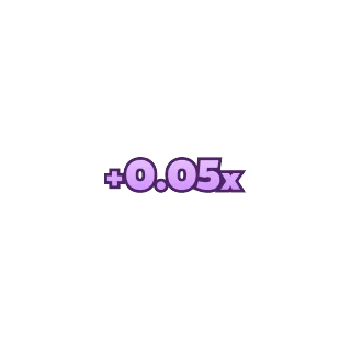 Mnożnik (+0,05x) – Frog Jump