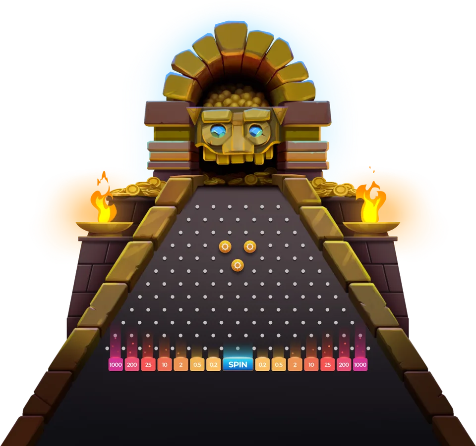 Plansza rundy bonusowej – Plinko AZTEC